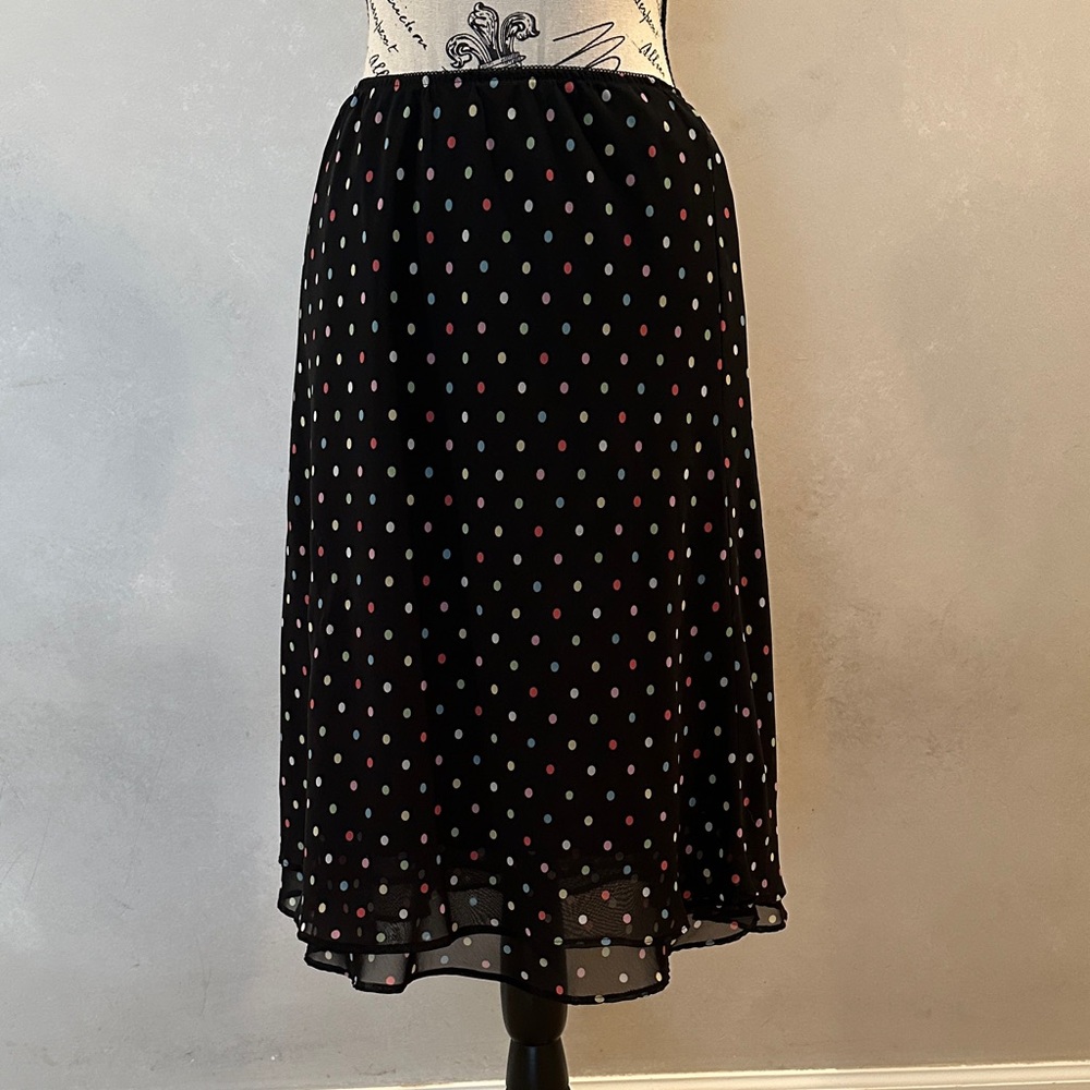 George Black Polka Dot Midi Skirt